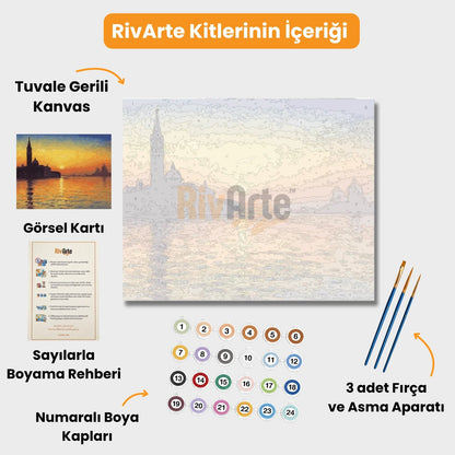 Alacakaranlıkta San Giorgio Maggiore - Claude Monet - rivarte