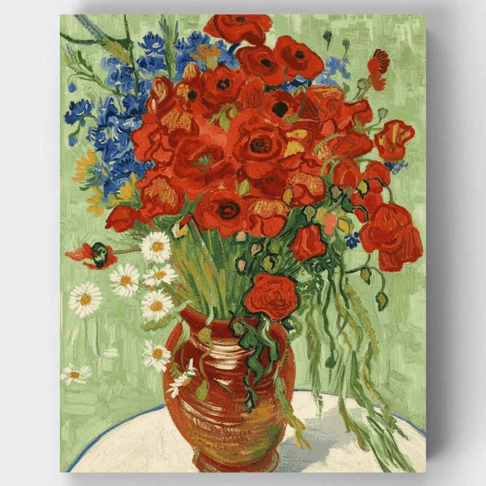 Peygamber Çiçekleri ve Gelinciklerle Vazo - Vincent Van Gogh - rivarte