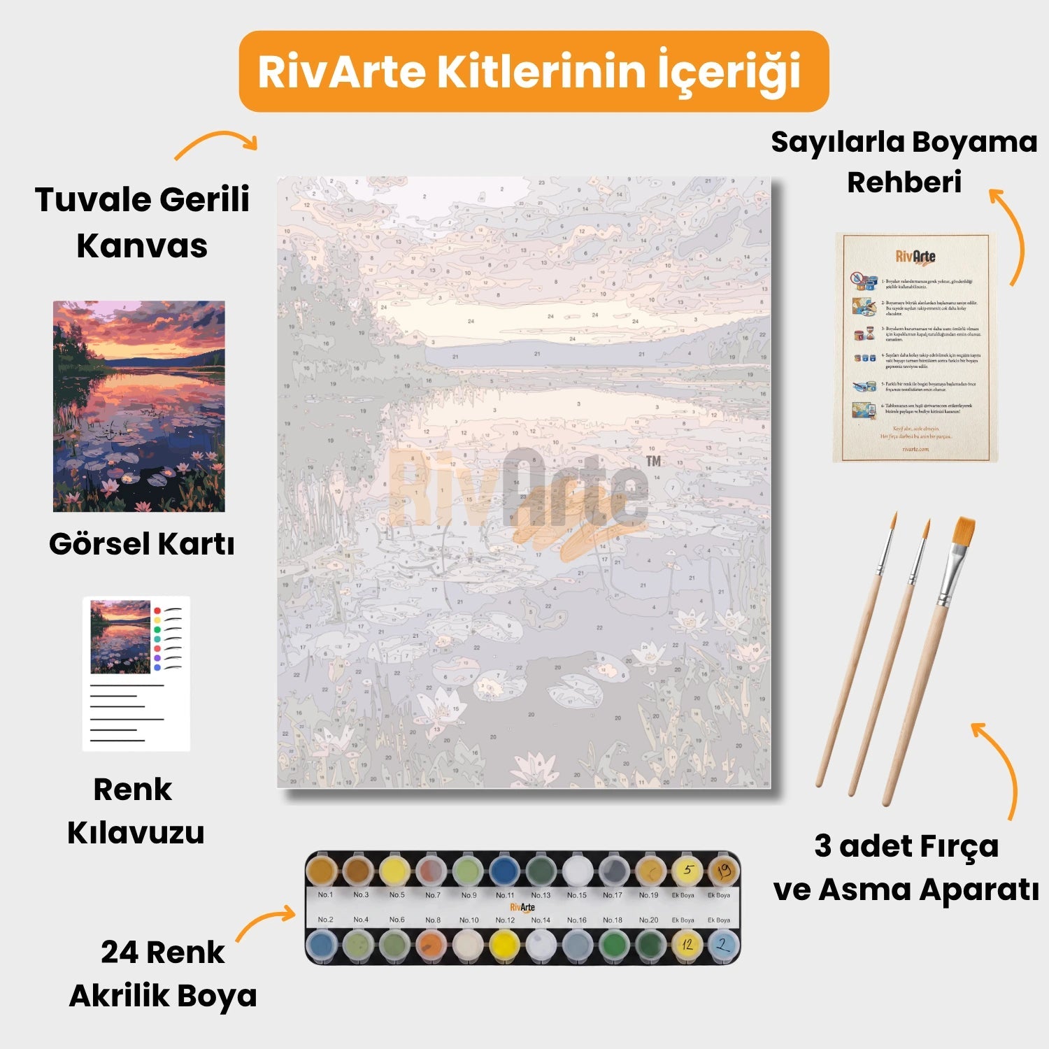 Rivarte™ - Çiçekli Göl - rivarte