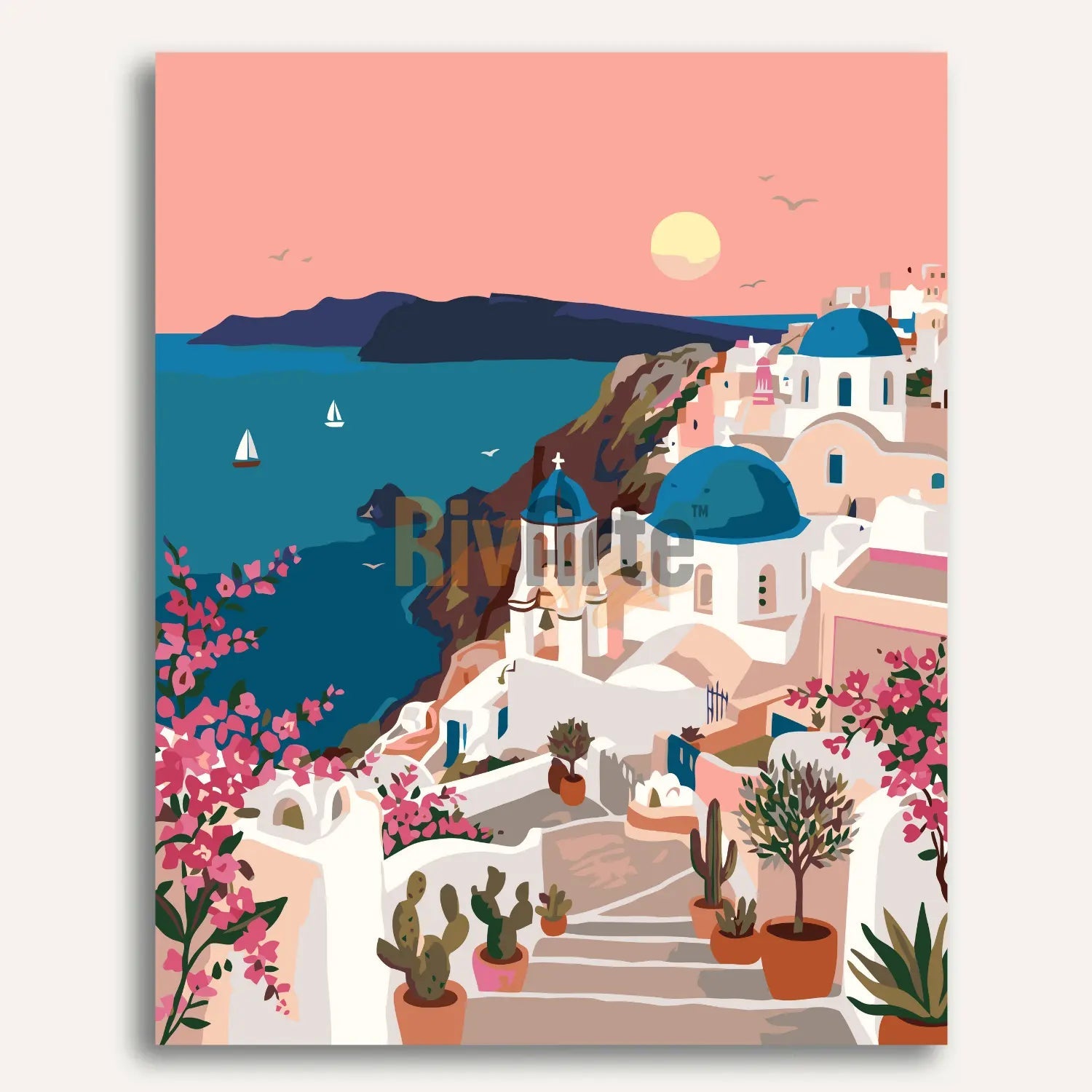 Rivarte™ - Santorini Günbatımı - rivarte