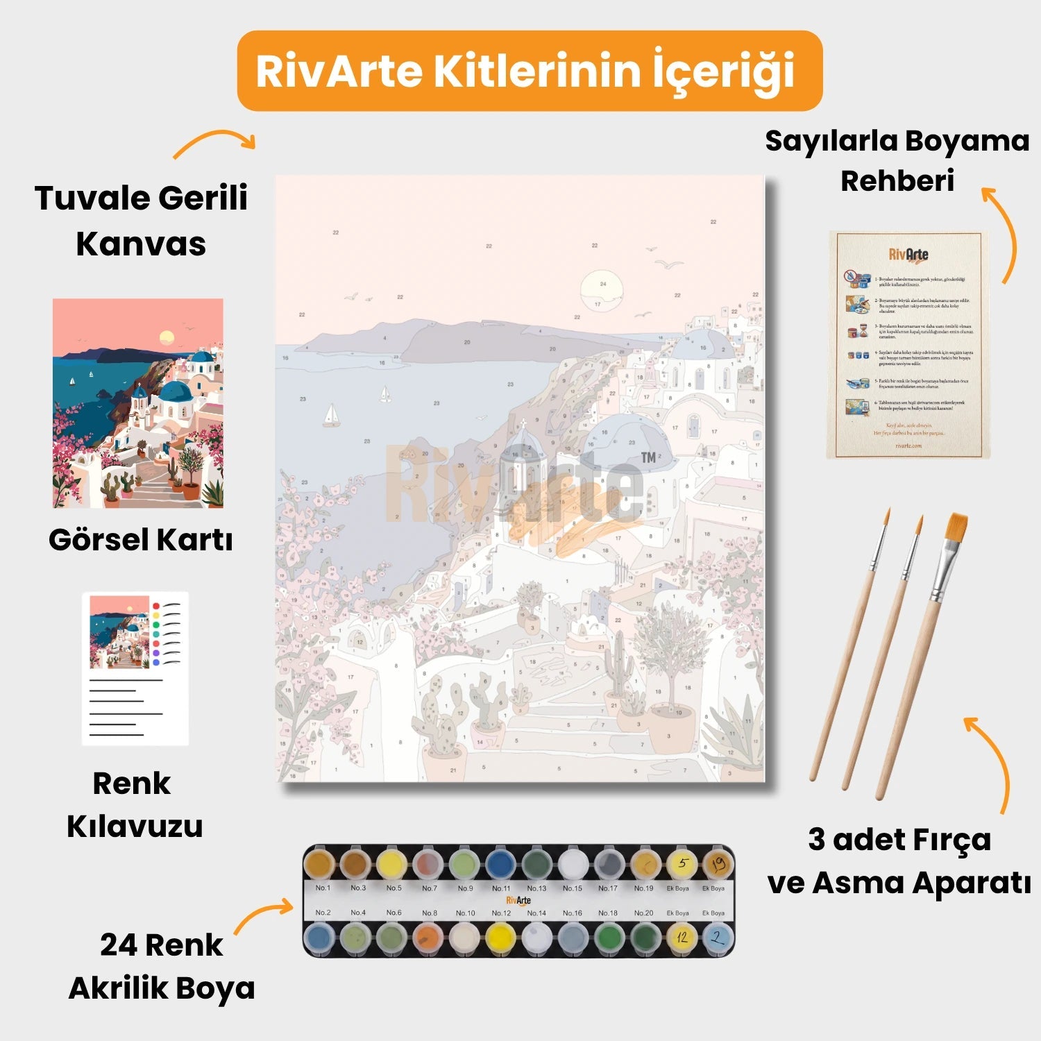 Rivarte™ - Santorini Günbatımı - rivarte